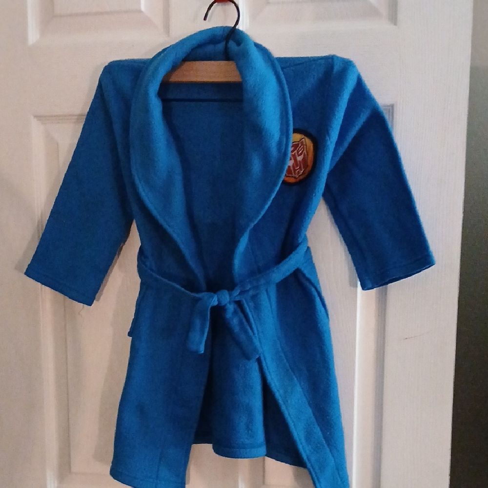 Blue Kids' Robe with Patch
